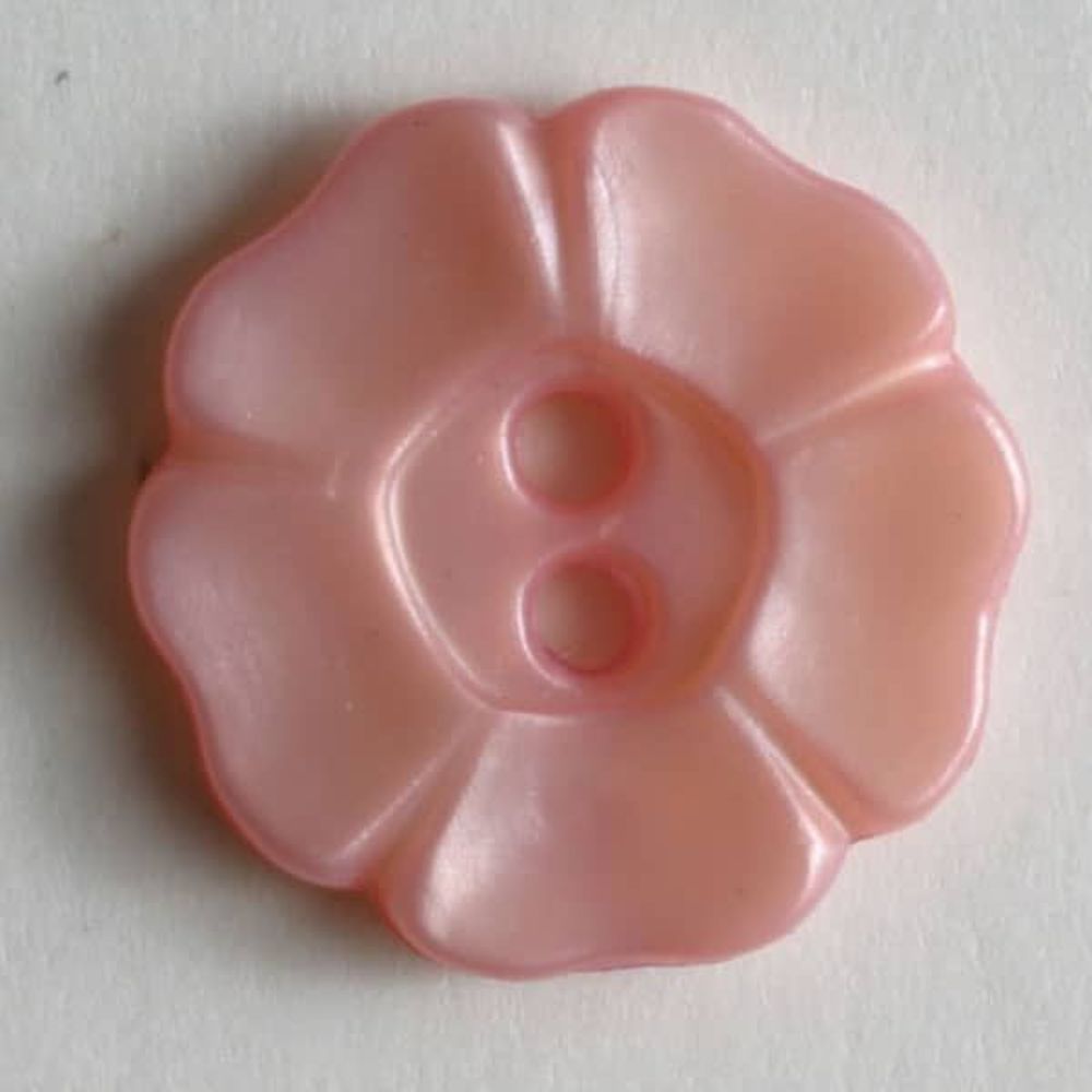 Modeknopf in hübscher Blütenform, 2-Loch
