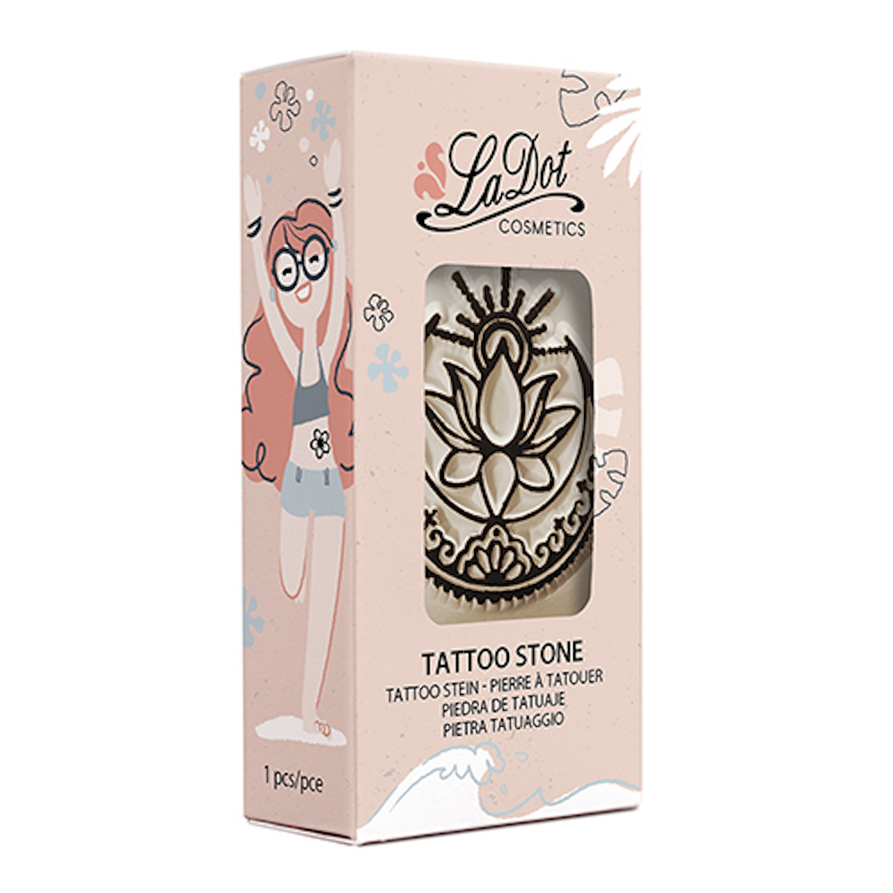 LaDot - Tattoo Stein L - Lotusblume - 48x25x95mm