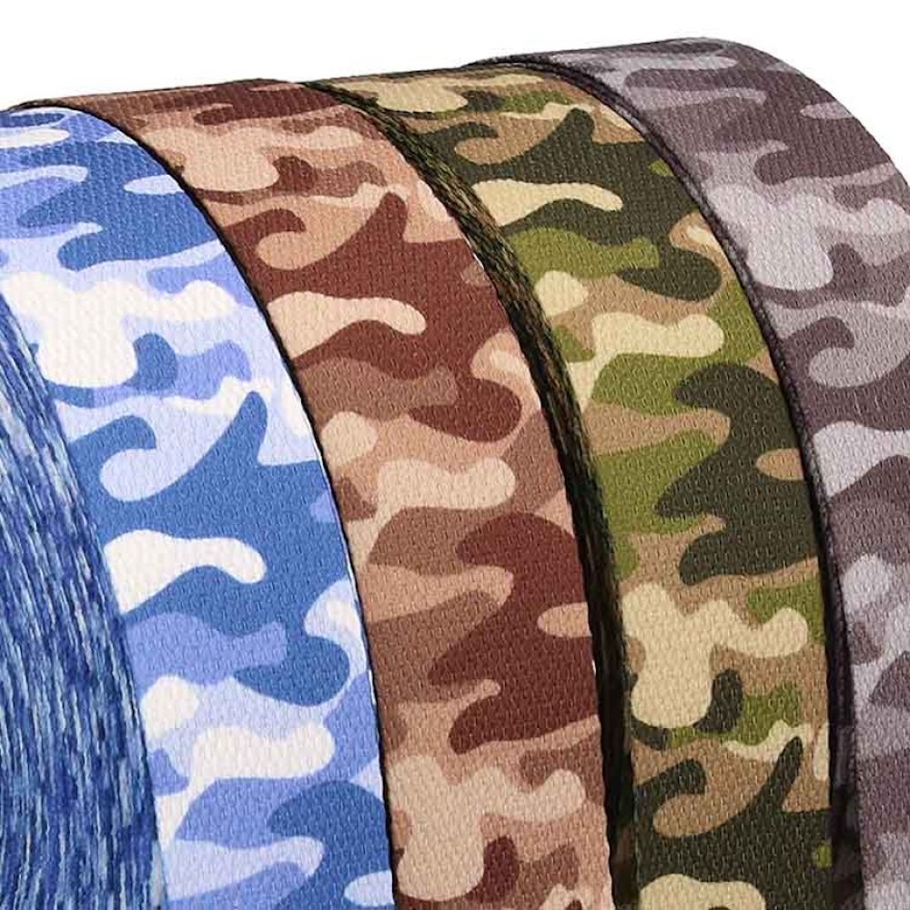 Gurtband Camouflage 30mm, Meterware, Blau