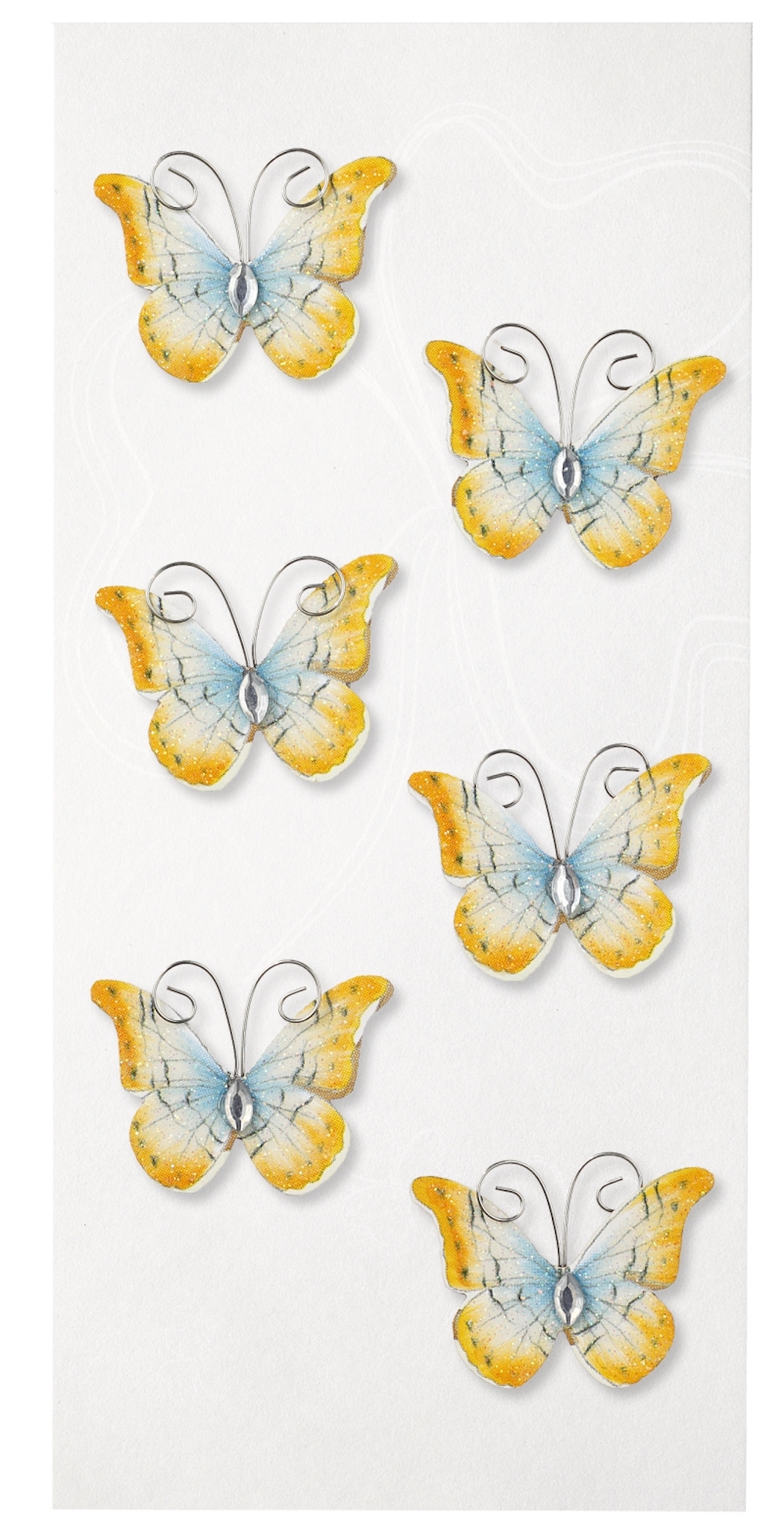 CREApop® Sticker Schmetterling II, 6 Stück, 3cm