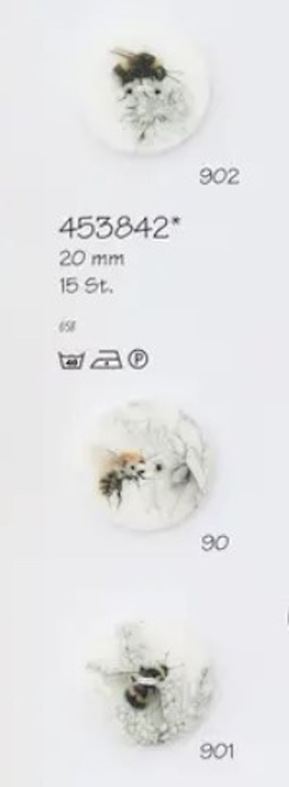Perlmuttknopf 2-Loch Biene, 20 mm, 1 Stück