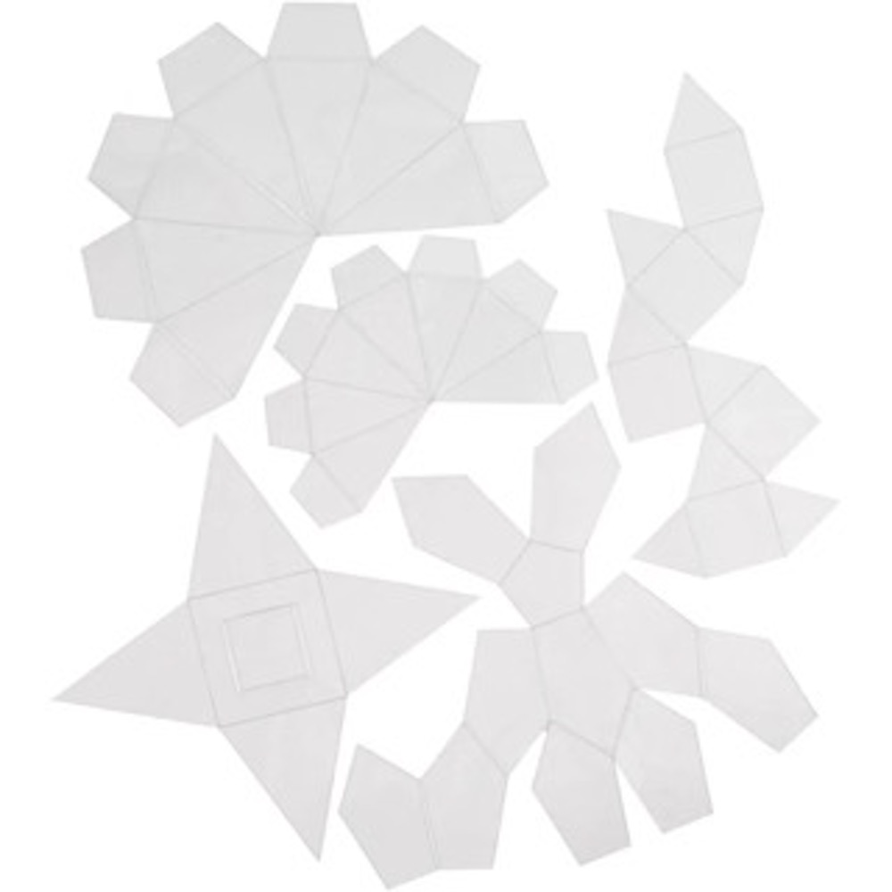 Formmatten, Geometrische Formen, H 6-13 cm, Transparent, 5 Stk/ 1 Pck.