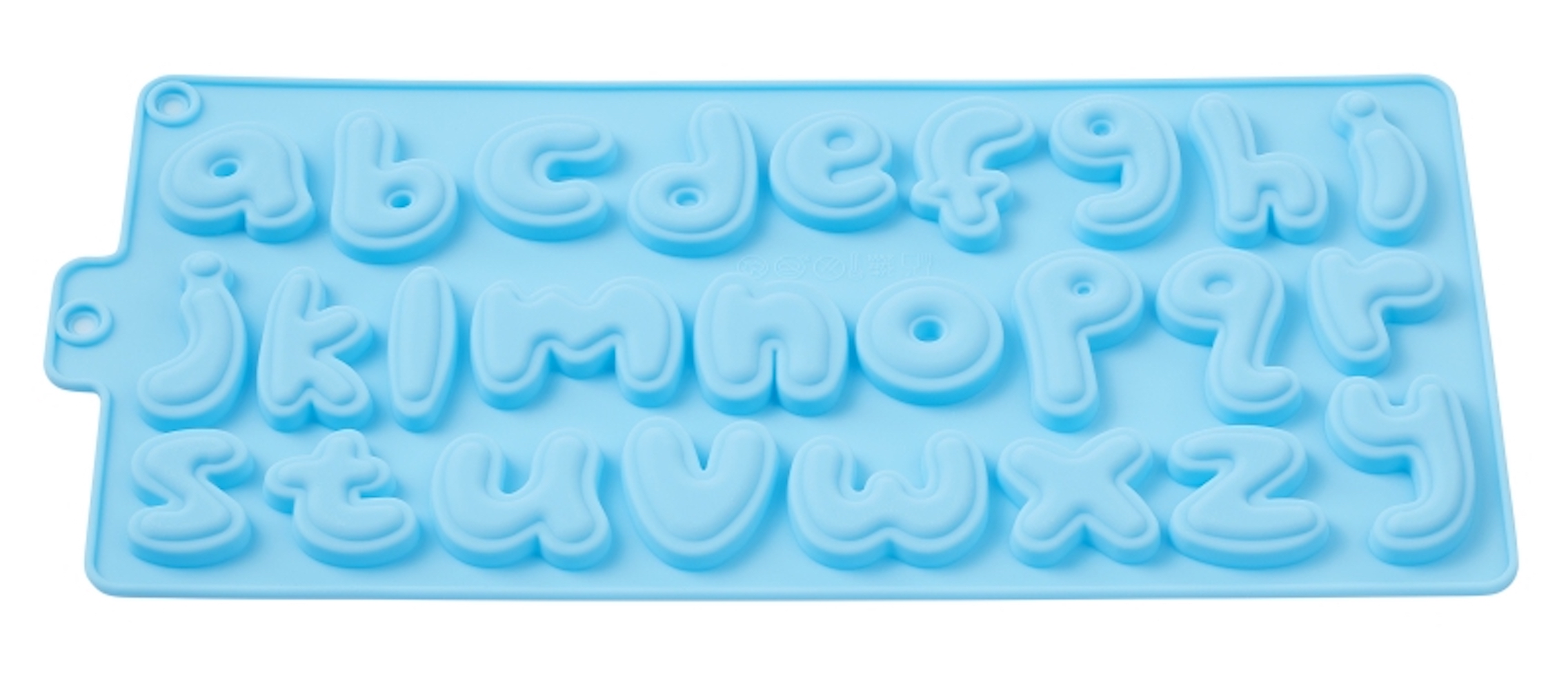 Silikon Giessform Gießform Buchstaben-Kleinschrift, 20 x 10cm, lebensmittelecht