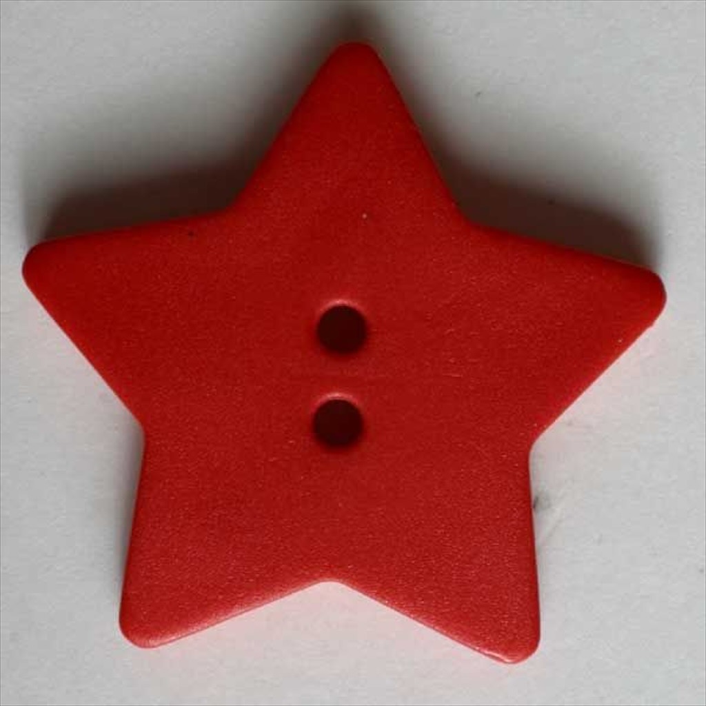 Knopf Quiltingknopf in Form eines hübschen Sternes, 2-Loch  1 Stck.