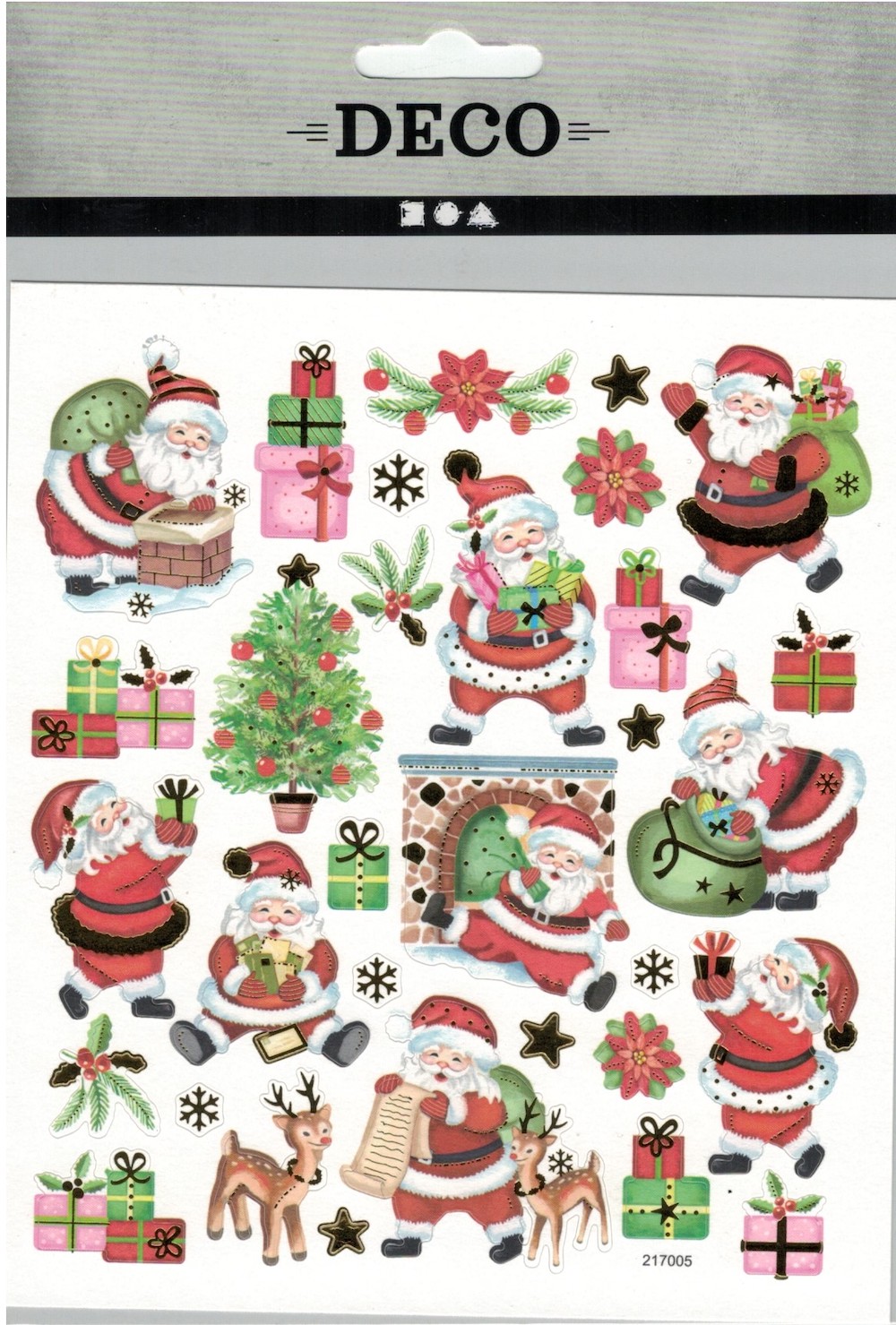 Sticker, Happy Santa, 15x16,5 cm, 1 Blatt 