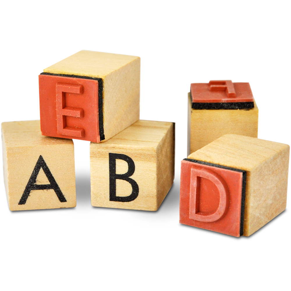 Stempel Set, ABC Buchstaben, 26 Stempel per Set