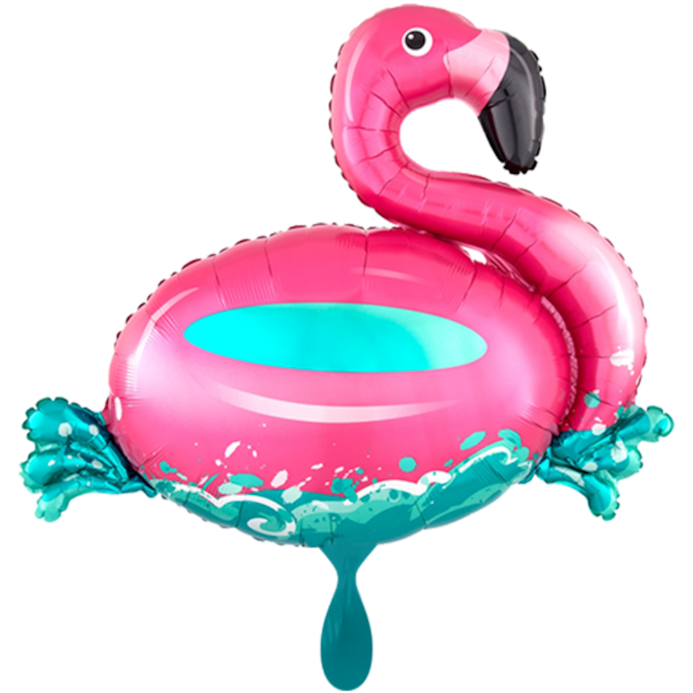 Folienballon XXL - Flamingo Schwimmring - 76cm