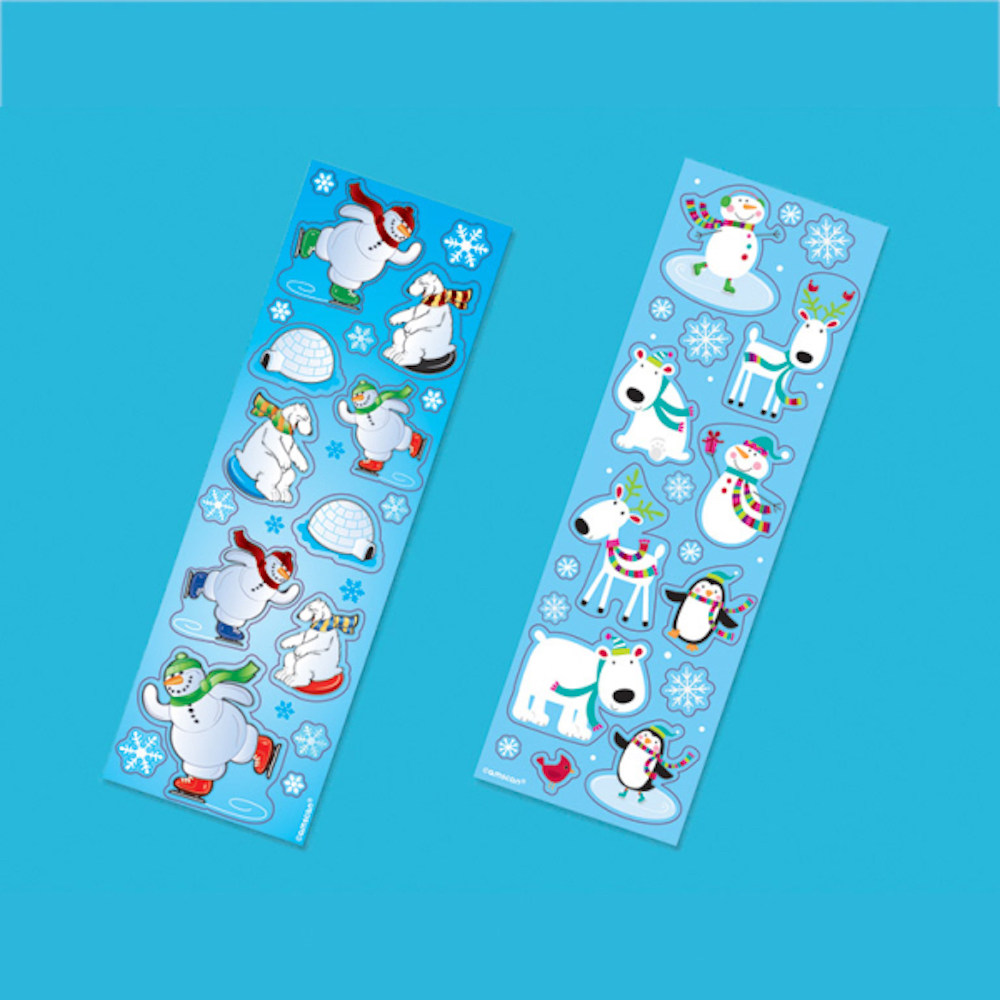 Sticker Set Joyful Snowman 8 Blatt 15 x 5 cm