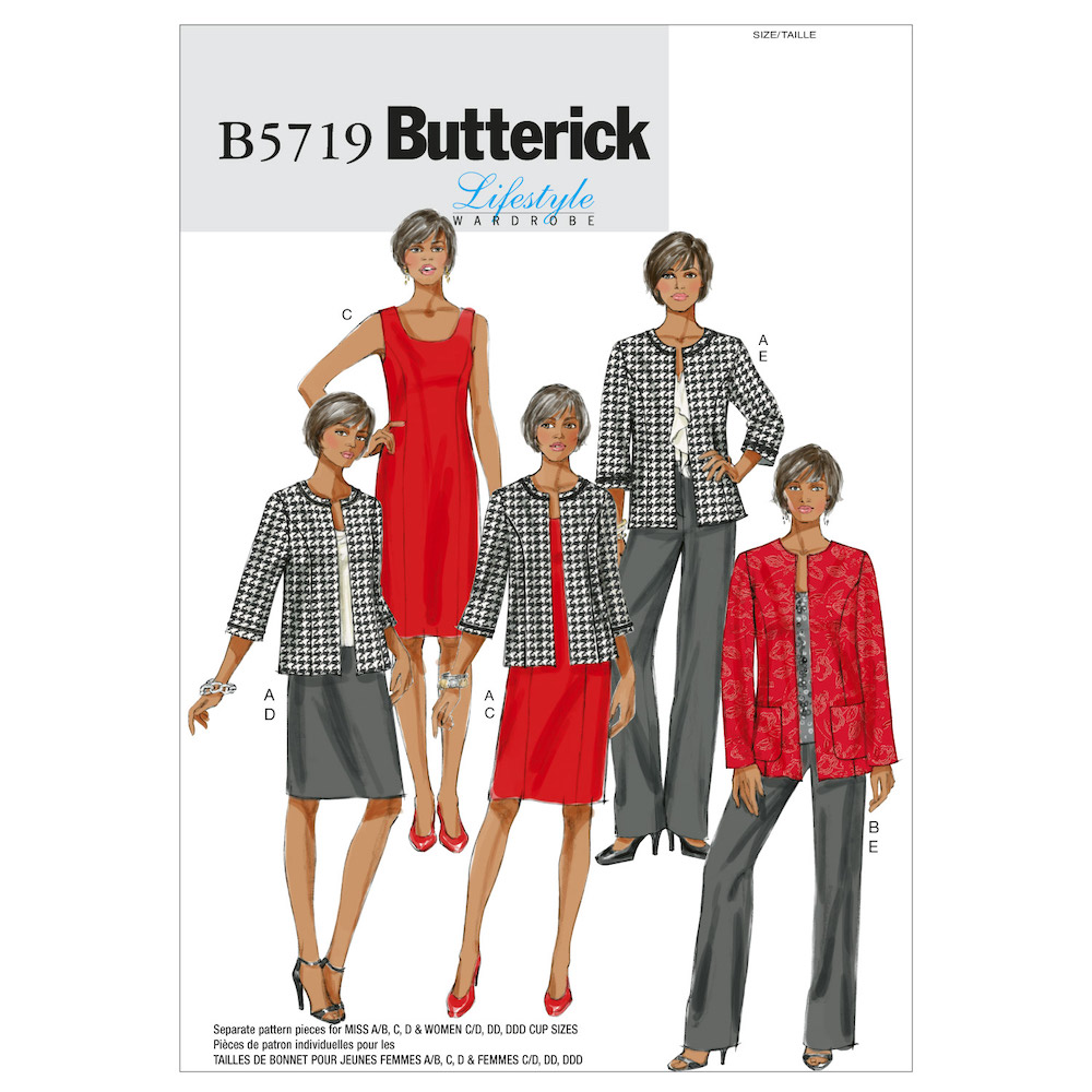 Butterick® Papierschnittmuster Jacke/Rock/Hose/Kleid Damen B5719