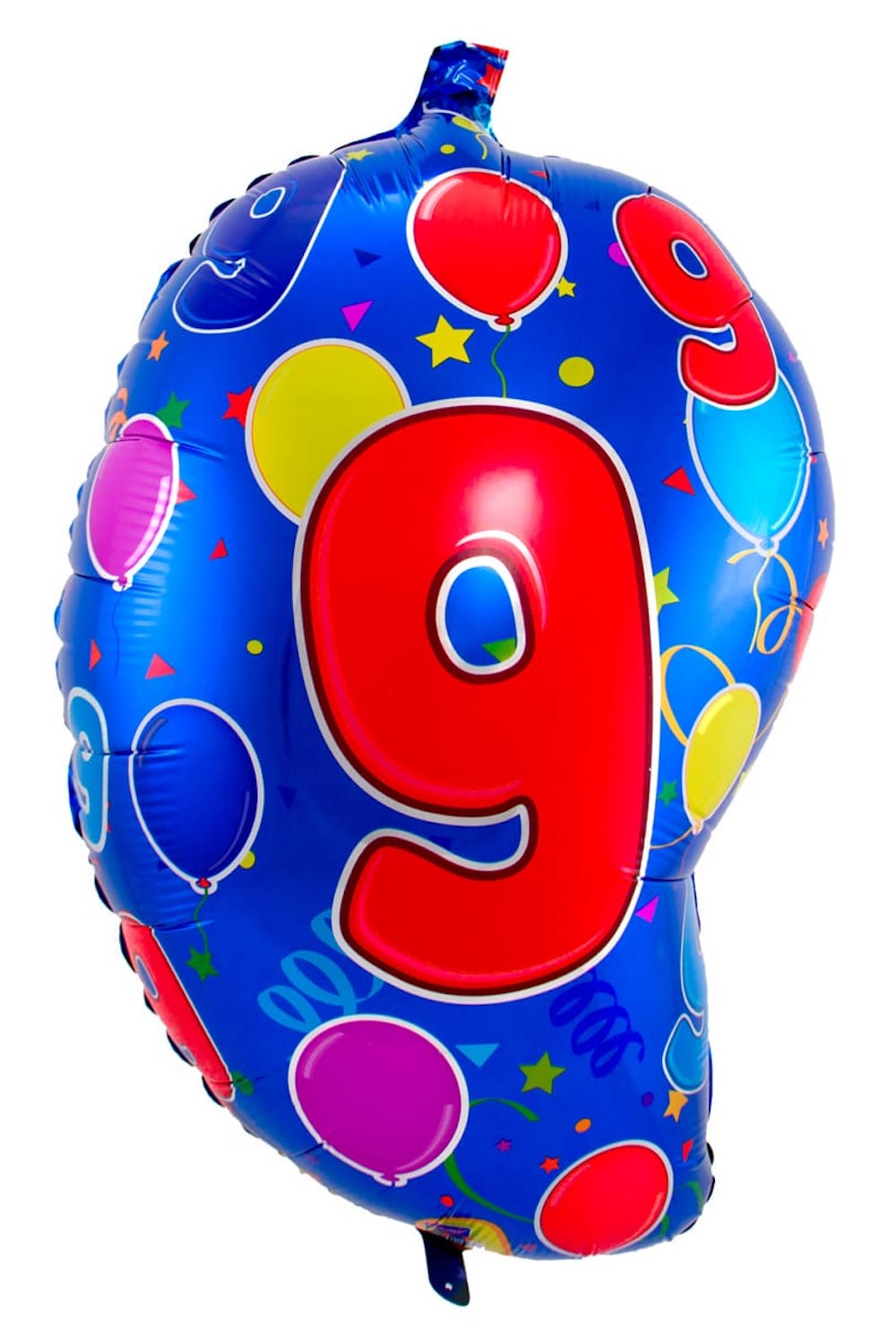 Folienballon  Zahl 9  - rot/blau - 56cm