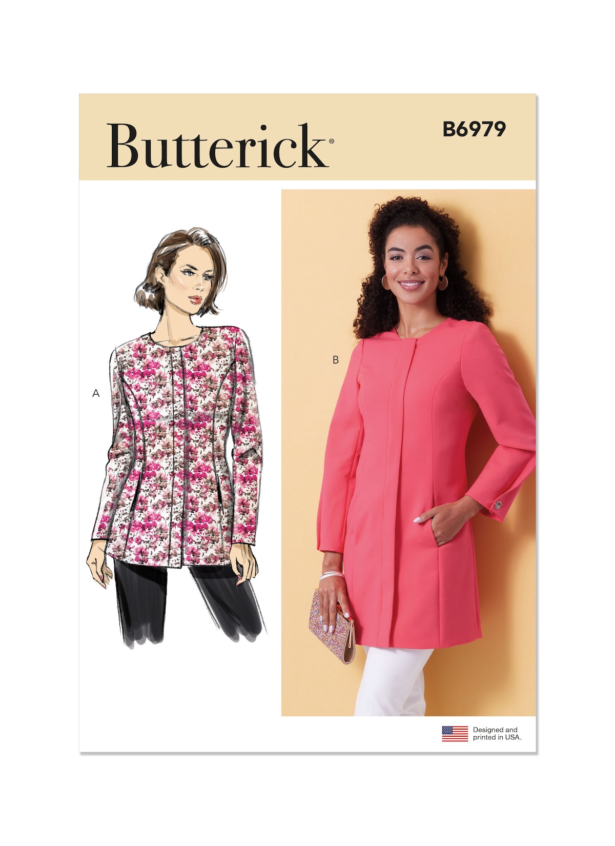 Butterick® Papierschnittmuster Damen - Taillierte, gefütterte Jacken - B6979