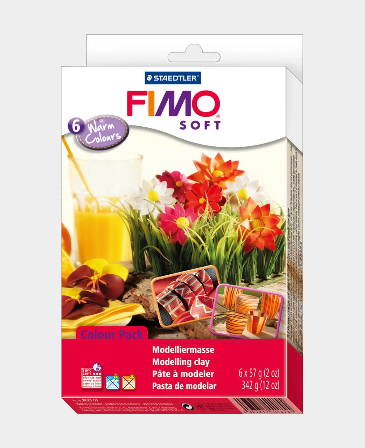 FIMO® soft Materialpackung, Warm Colours  6 x 57 g