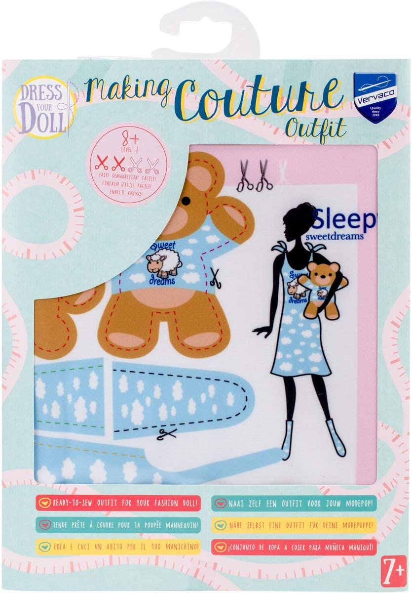 Dress your Doll  Nähe selbst ein Outfit für Deine Mode Puppe!  29cm  Sleepy sweetdreams