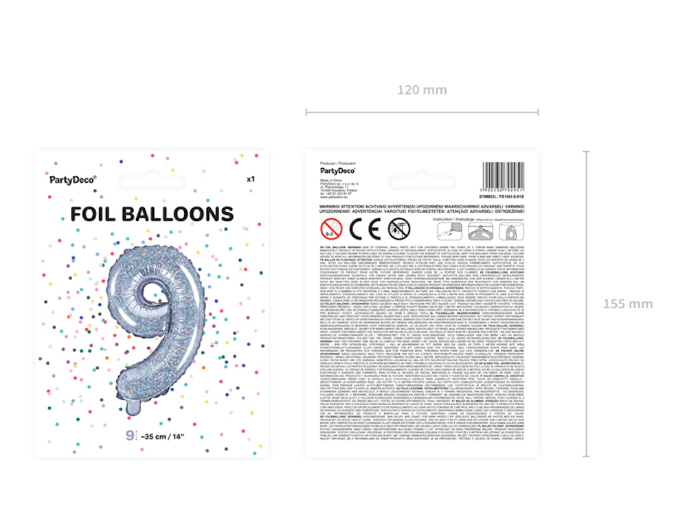 Ballon XS - 35 cm - Zahlen 