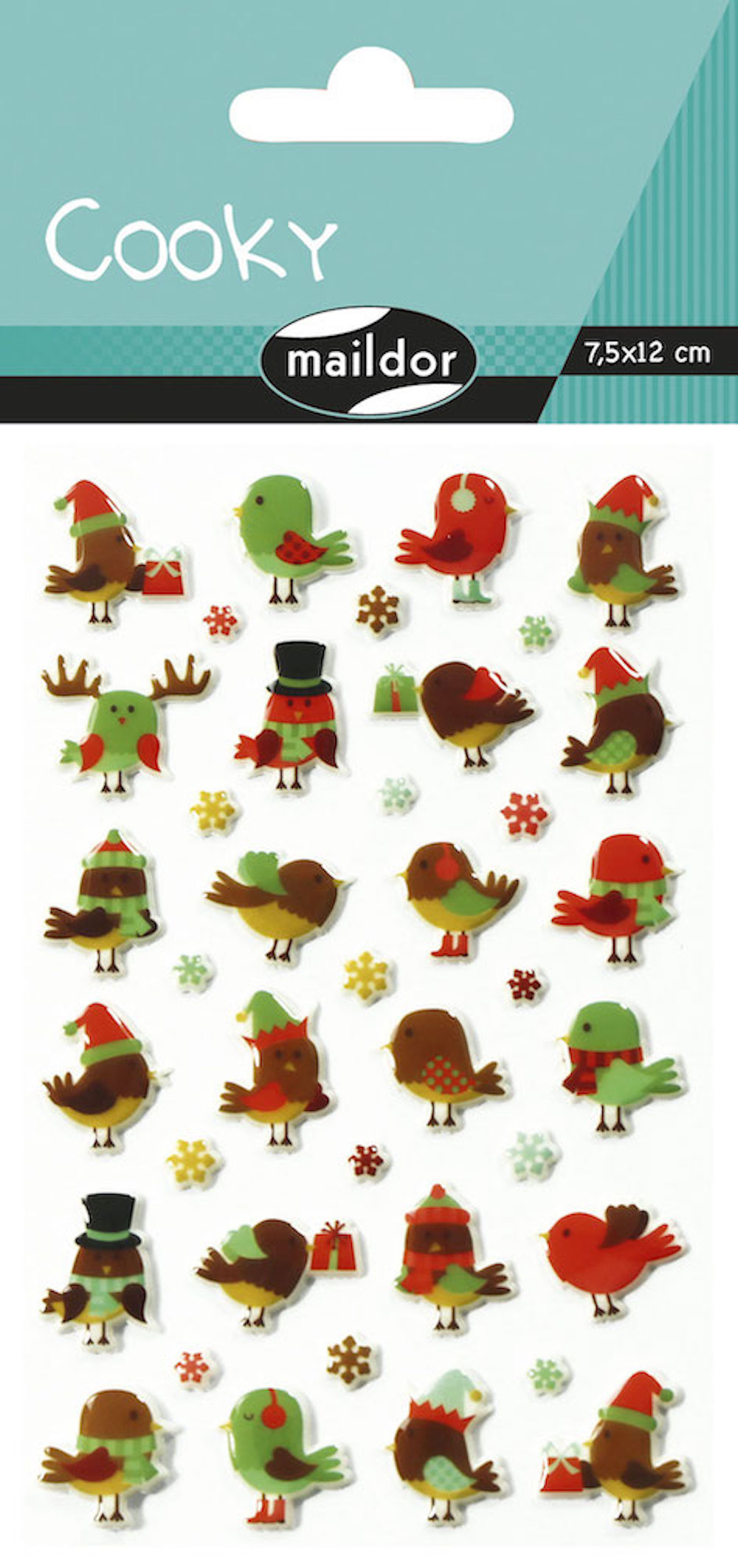 Maildor Weihnachten Sticker Cooky 3d Kleine Wintervögel