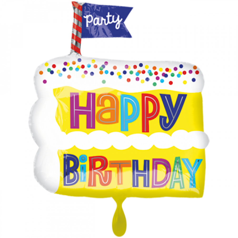 Folienballon - Happy Birthday Torte - 50cm
