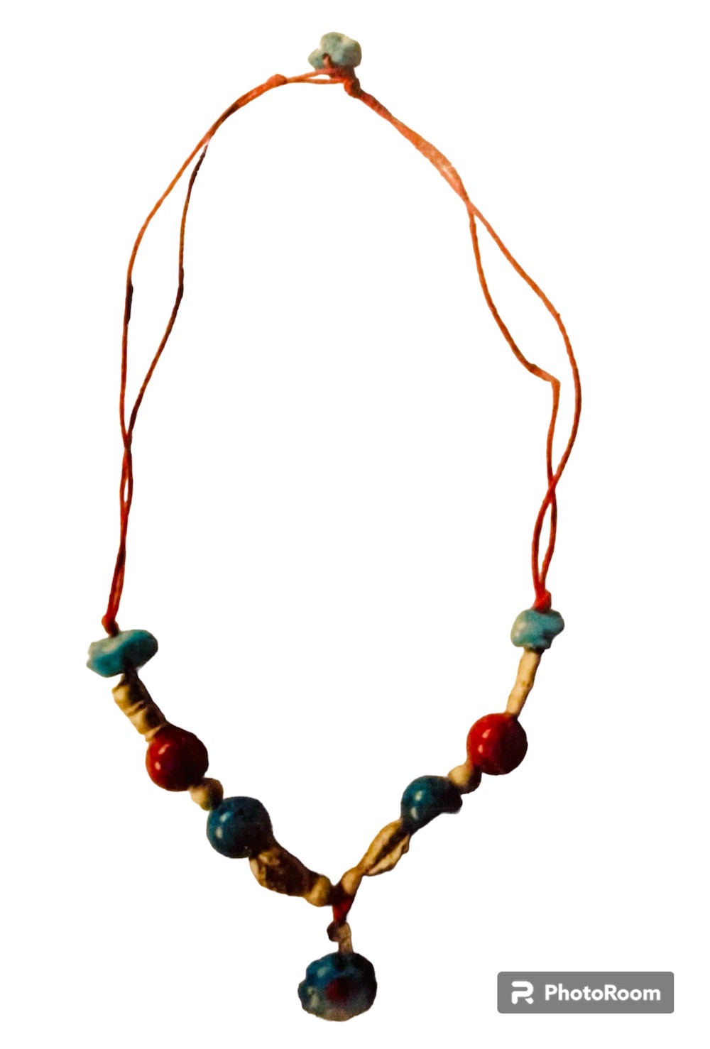 Komplettset: Halskette mit Keramik- und goldenen Metallperlen