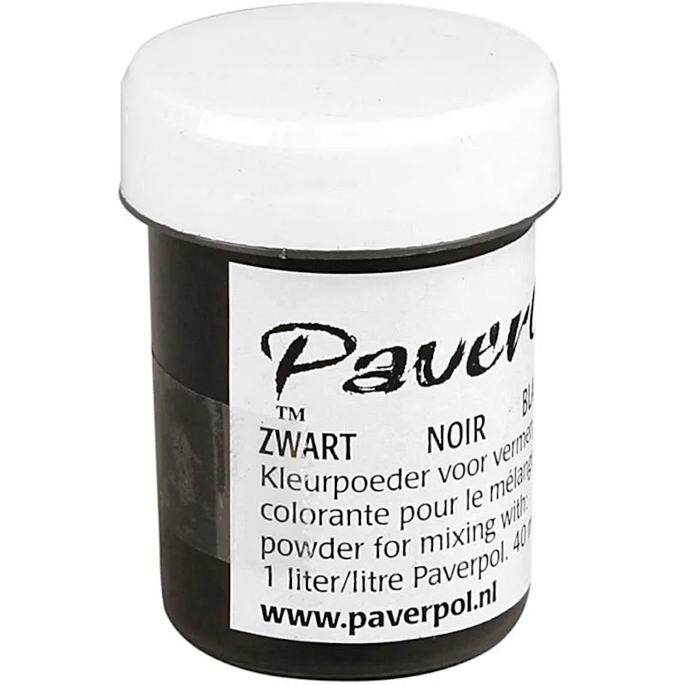 Paver Color - Spezielles Farbpulver für Paverpol, Schwarz, 40 ml/1 Dose