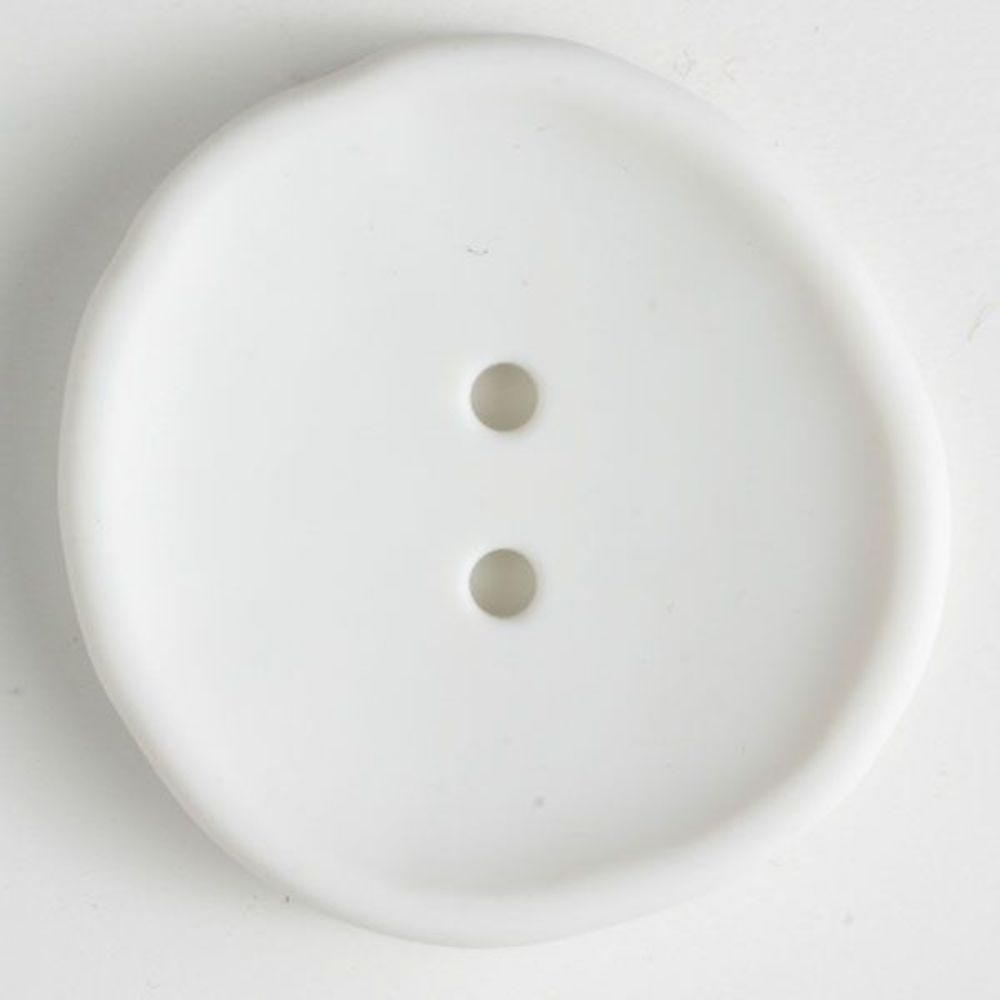 Kunststoffknopf unregelmäßig runde Form mit 2 Löchern  1 Stck.