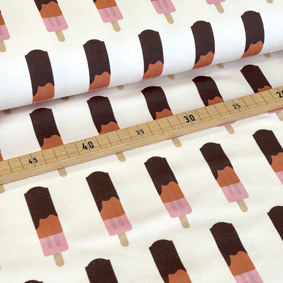 Lillestoff Summersweat - Retrosummer Popsicle - Meterware (10cm)