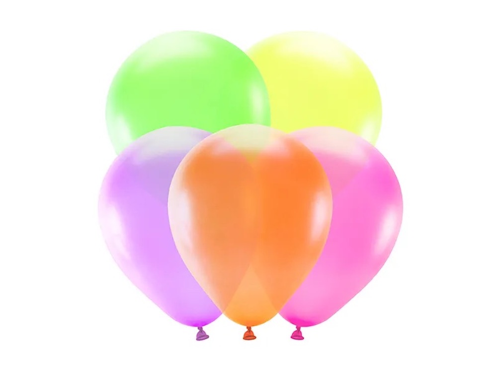 Latexballo Neon-Luftballons 25cm, mix (5 Stk.) 