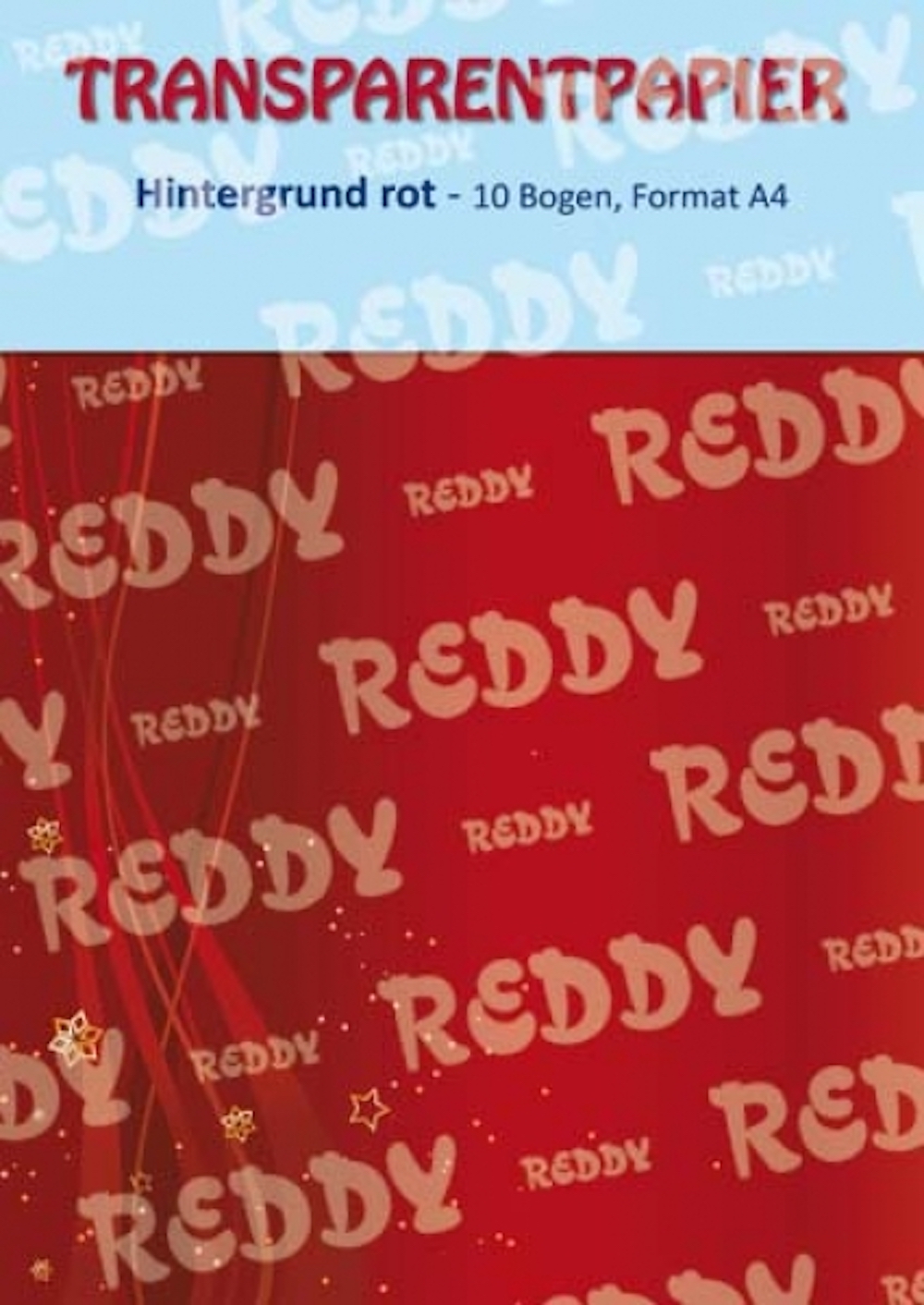 Transparentpapier Hintergrund rot, A4, 1 Blatt