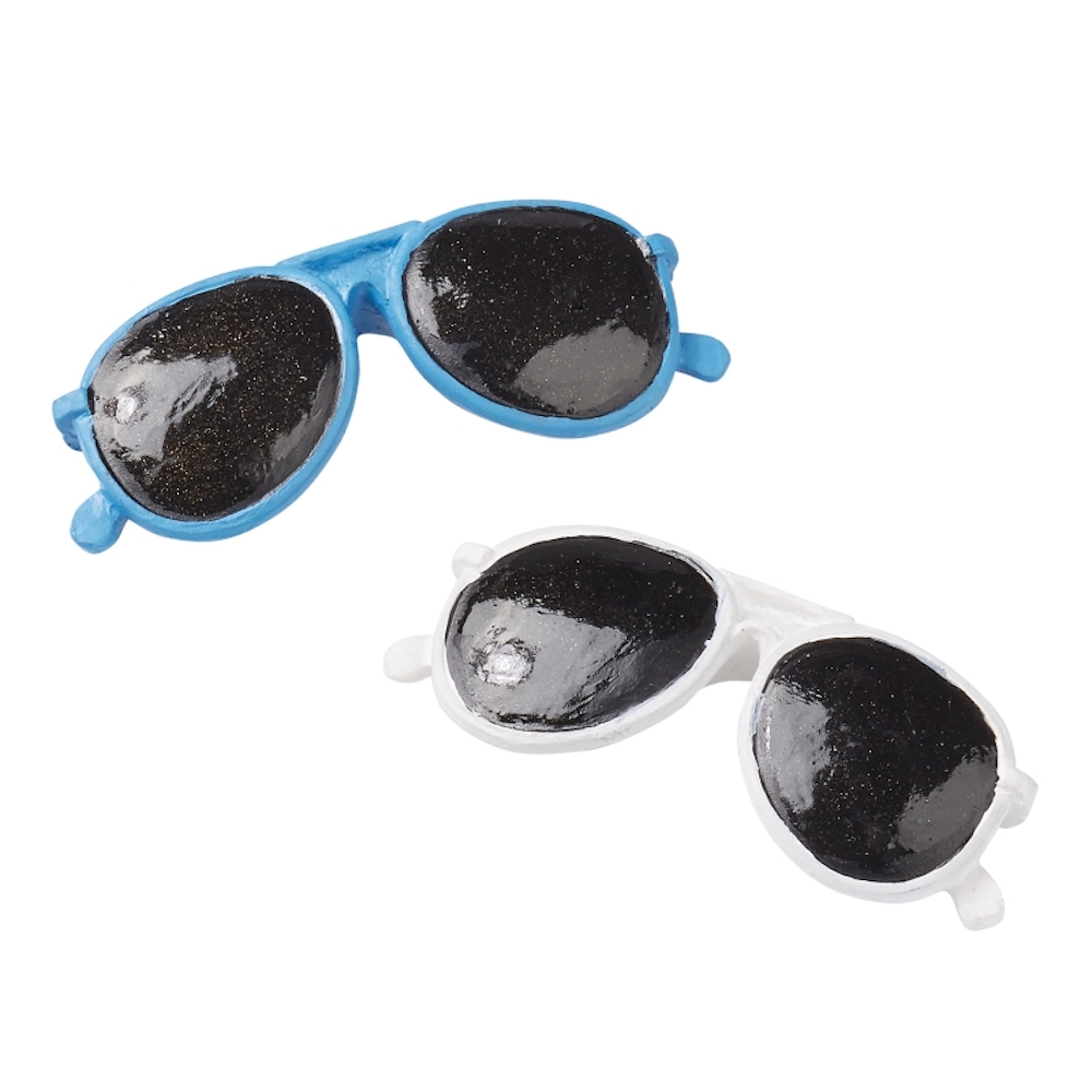 Miniatur Sonnenbrillen, ca. 3cm, 2 Stück, Dekofigur