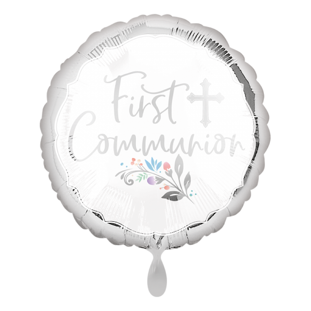 Folienballon rund - Holy Day First Communion - 43cm