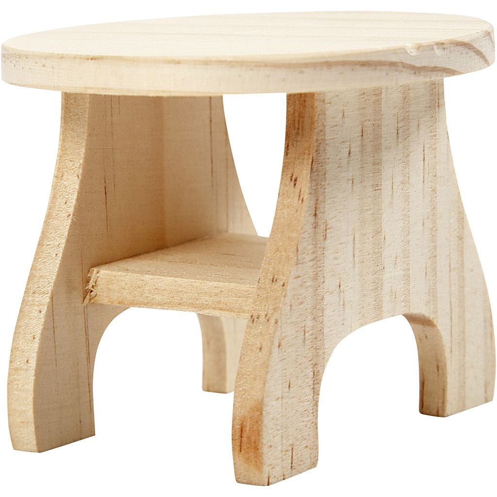 Tisch Holz, 7 x 7 x 6 cm