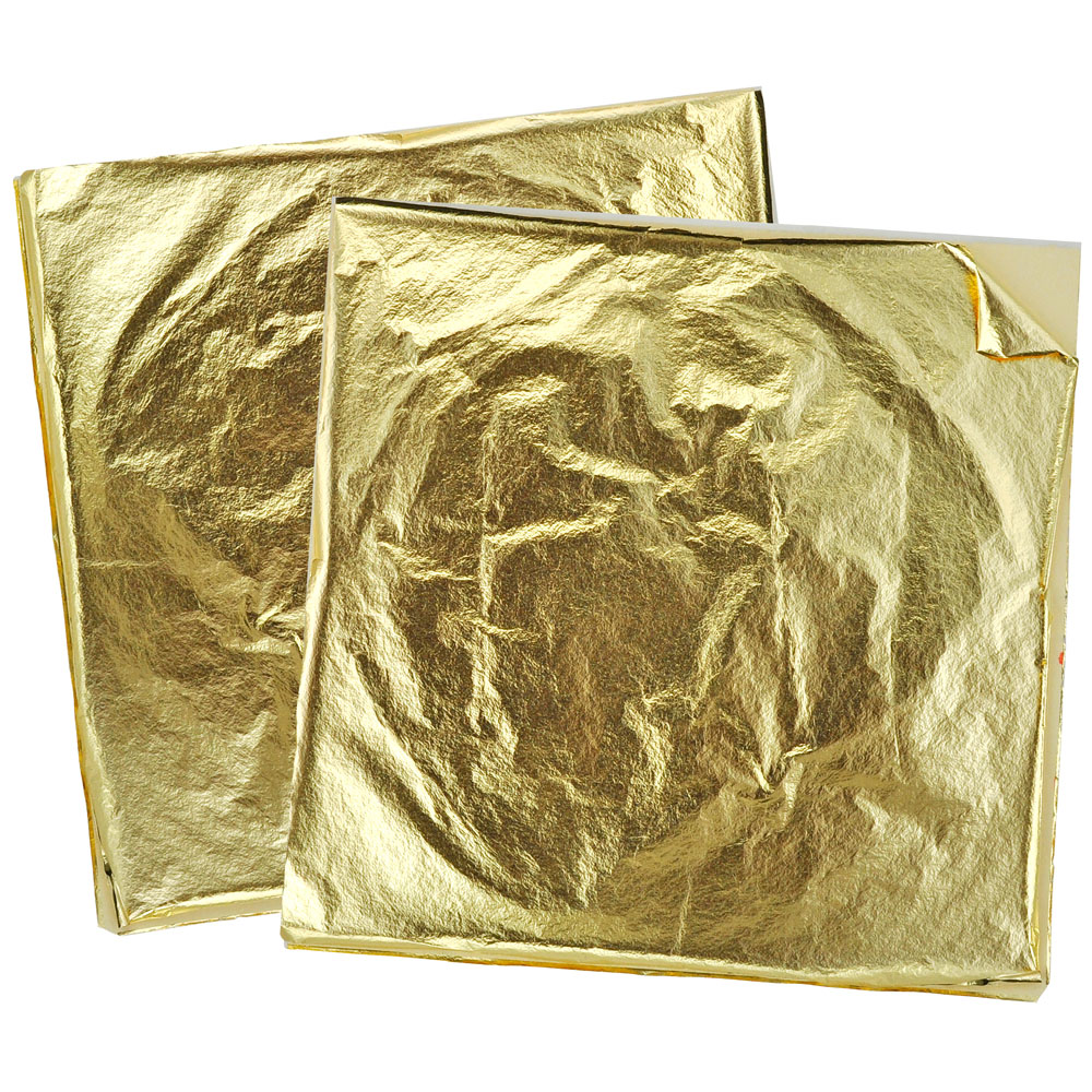 Blattmetall, 140 x 140mm, 10 Stck., gold / silber