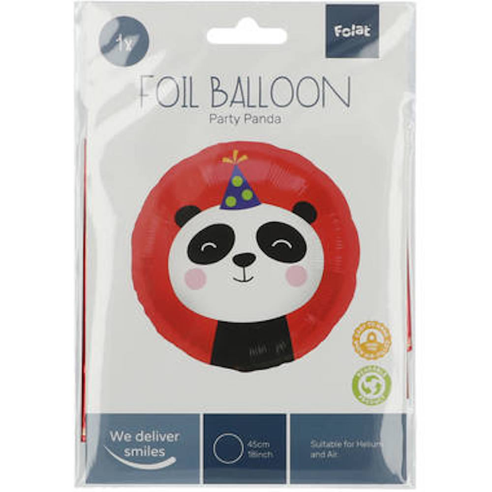 Folienballon rund Geburtstag Panda - 45 cm  