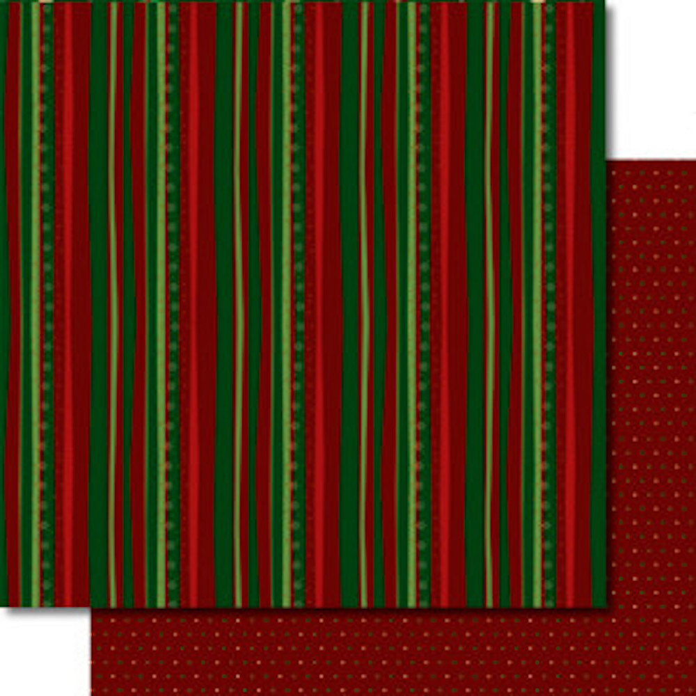 Scrapbook-Papier Doppelseitiges Papier, 30,5 x 30,5 cm, Winterzauber rot/grün 04