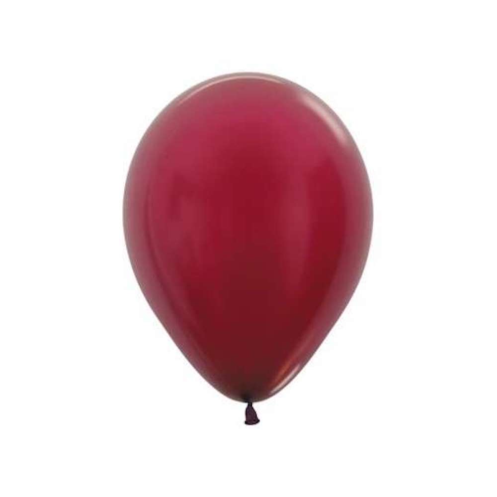 50 Latexballons - Metallic Pearl Burgundy - 30cm