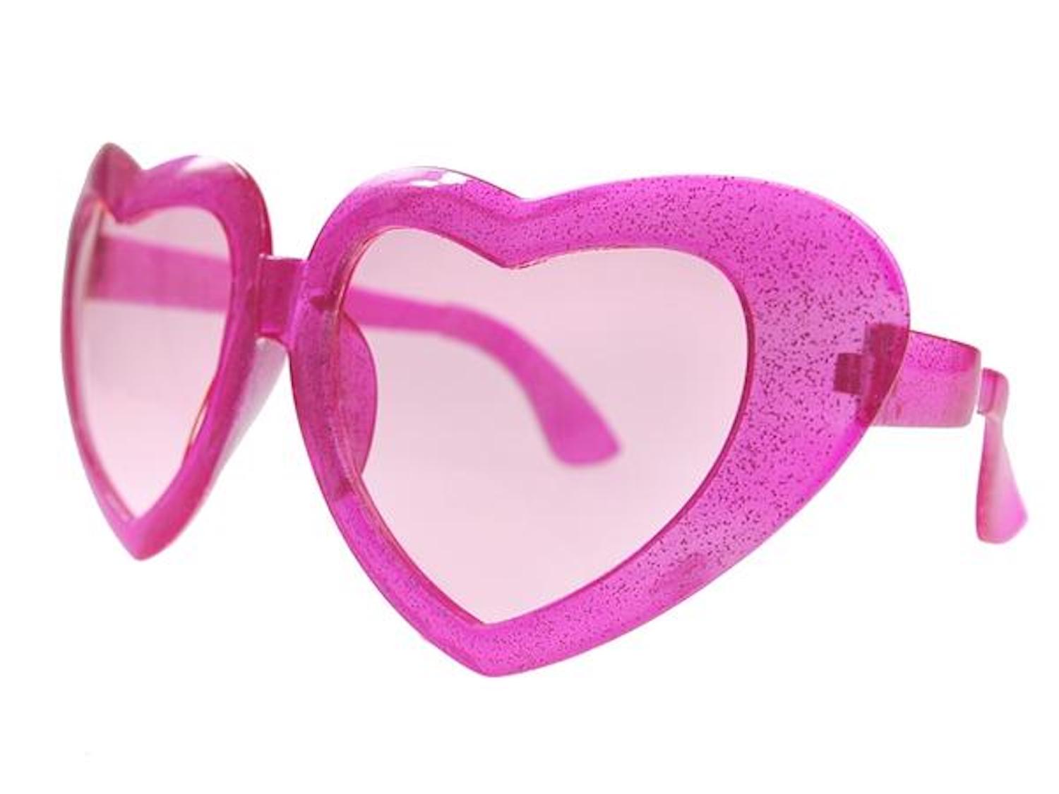 Partybrille Maxi Herz Pink glänzend 8 x 23 cm  1 Stck.