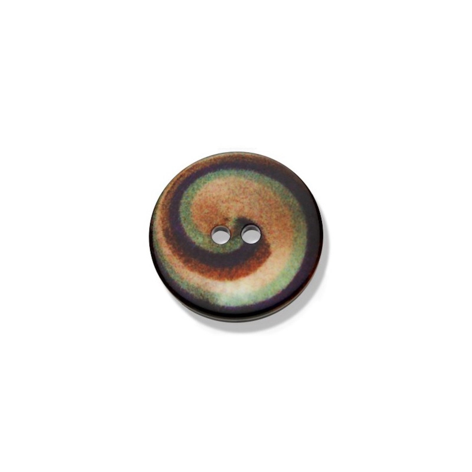 Kunststoffknopf, Spirale, 2 Loch, 1 Stück