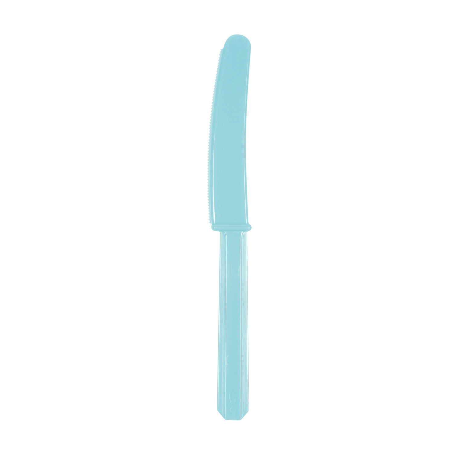 10 Messer azurblau Plastik 17,1 cm  
