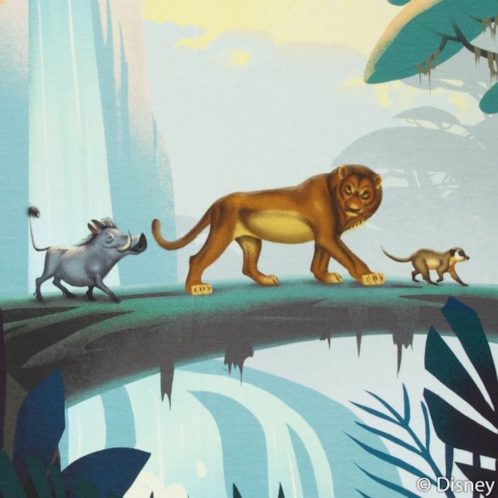 Panel Baumwolljersey - Timon & Pumbaa am Tag-  Disney König der Löwen - 50x60cm 