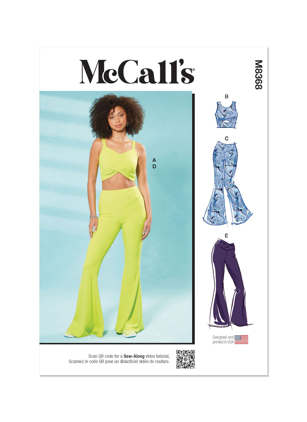 McCall's® Papierschnittmuster Top Hose Damen M8368 A(XS-S-M-L-XL)