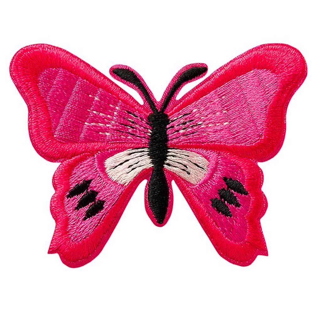 Applikation - aufbügelbar, Schmetterling bunt, 7,5x5,5cm, 1 Stück