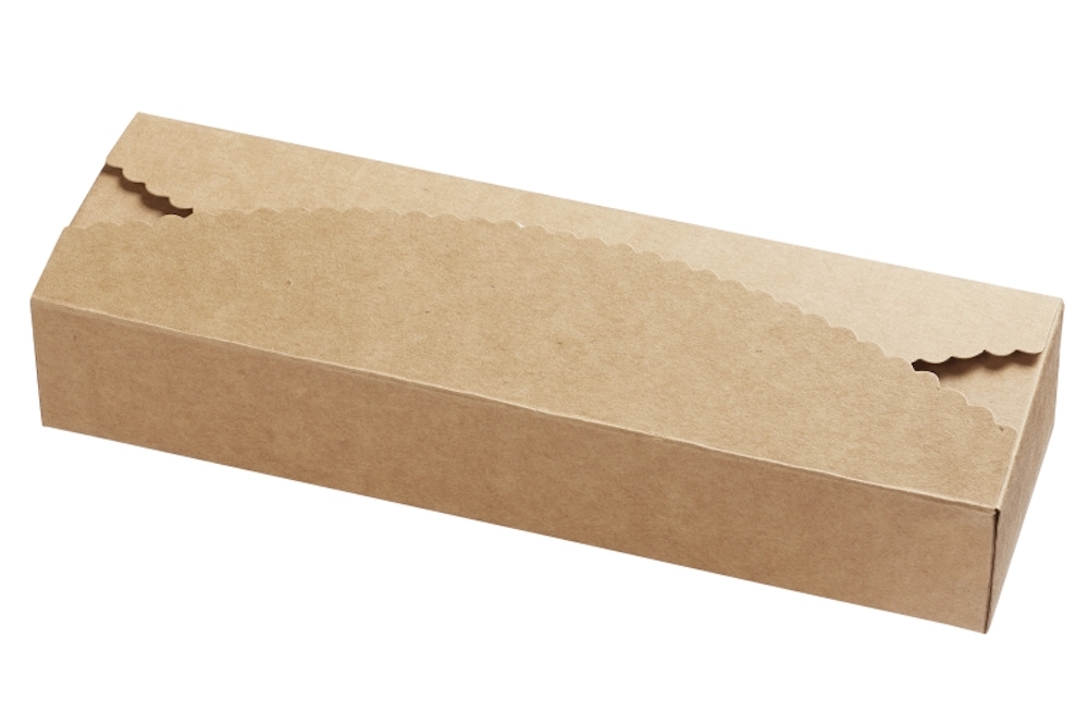 Papier-Box wellenmuster, natur, 225x70x40 mm, 2 Stück