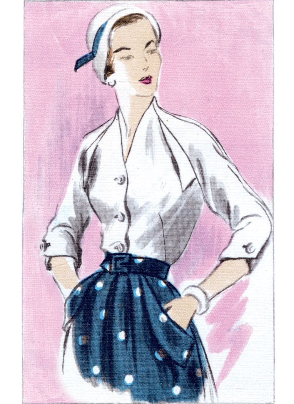 Vogue® Patterns Papierschnittmuster Damen - Vintage Bluse & Rock - V1863