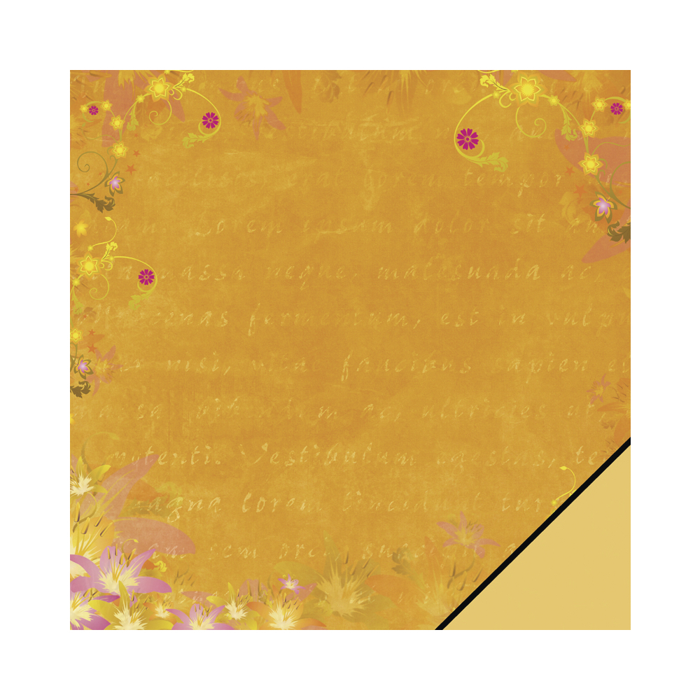 Scrapbook-Papier doppelseitig, 30,5 x 30,5 cm, Herbstblumen, 1 Bogen