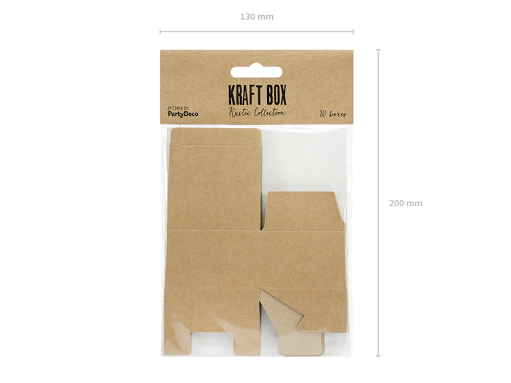 Schachteln rechteckig aus Kraftpapier, 6x5,5x3,5cm, 10 Stück