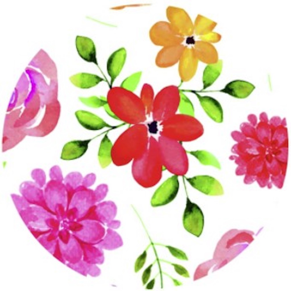 Motiv Fotokarton 49,5 x 34 cm  300 g/m² "Aquarell Blüten - rosa Rückseite"     
