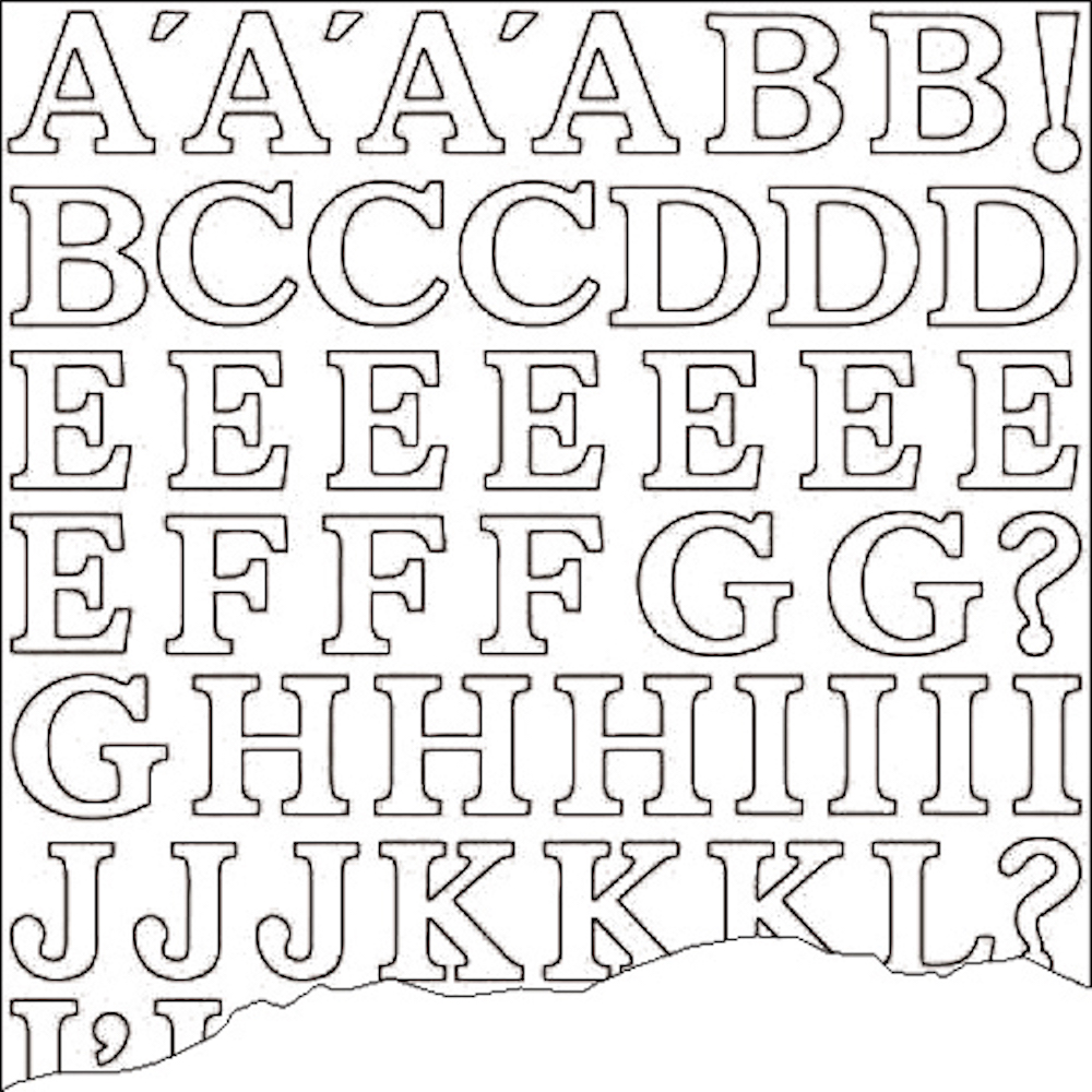 Buchstaben Sticker gold - Konturensticker Alphabet - ABC in