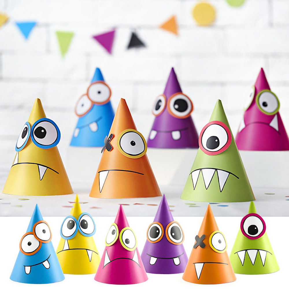 6 DIY Partyhüte - Monsterparty mit Augen