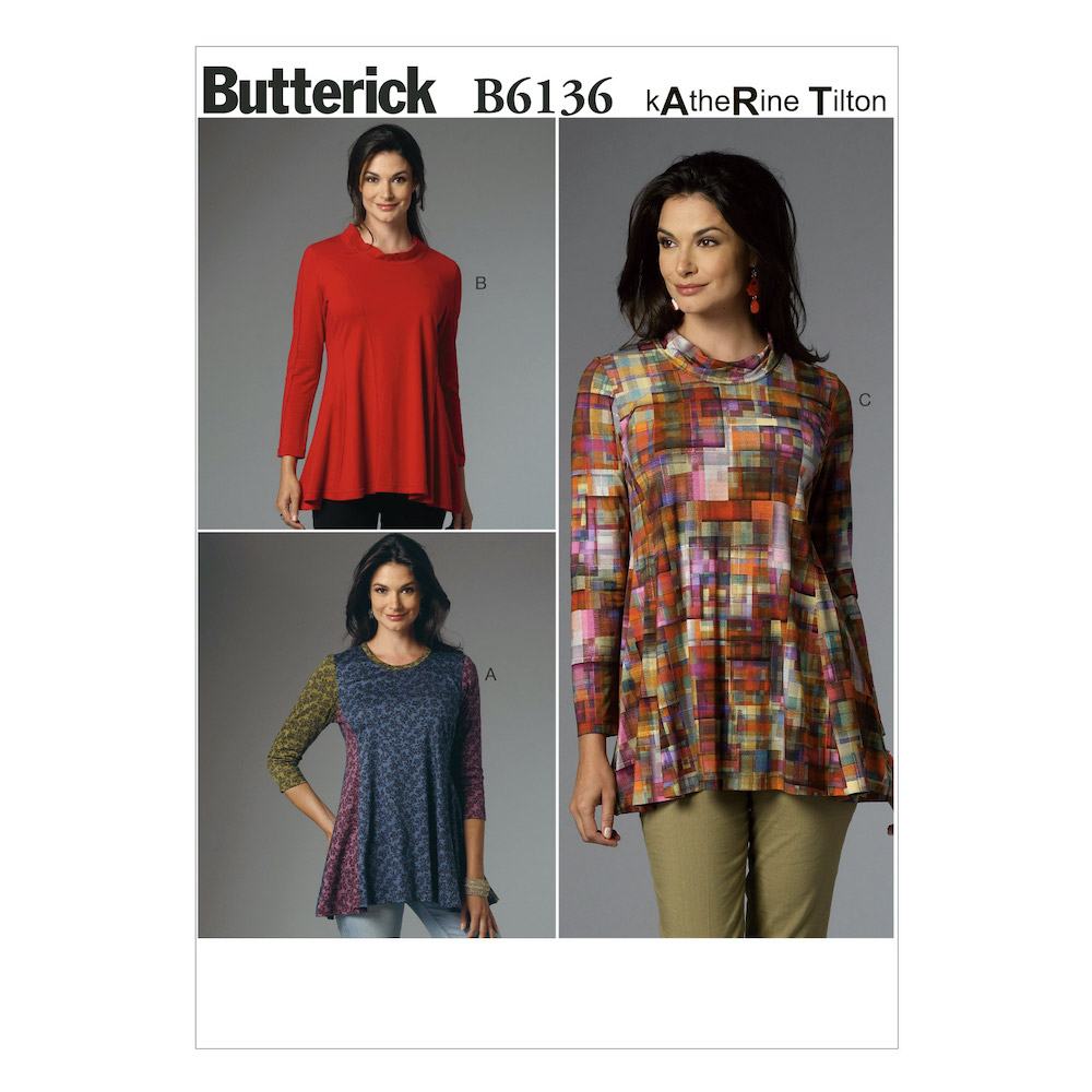 Butterick® Papierschnittmuster Tunika kAtheRine Tilton Damen B6136