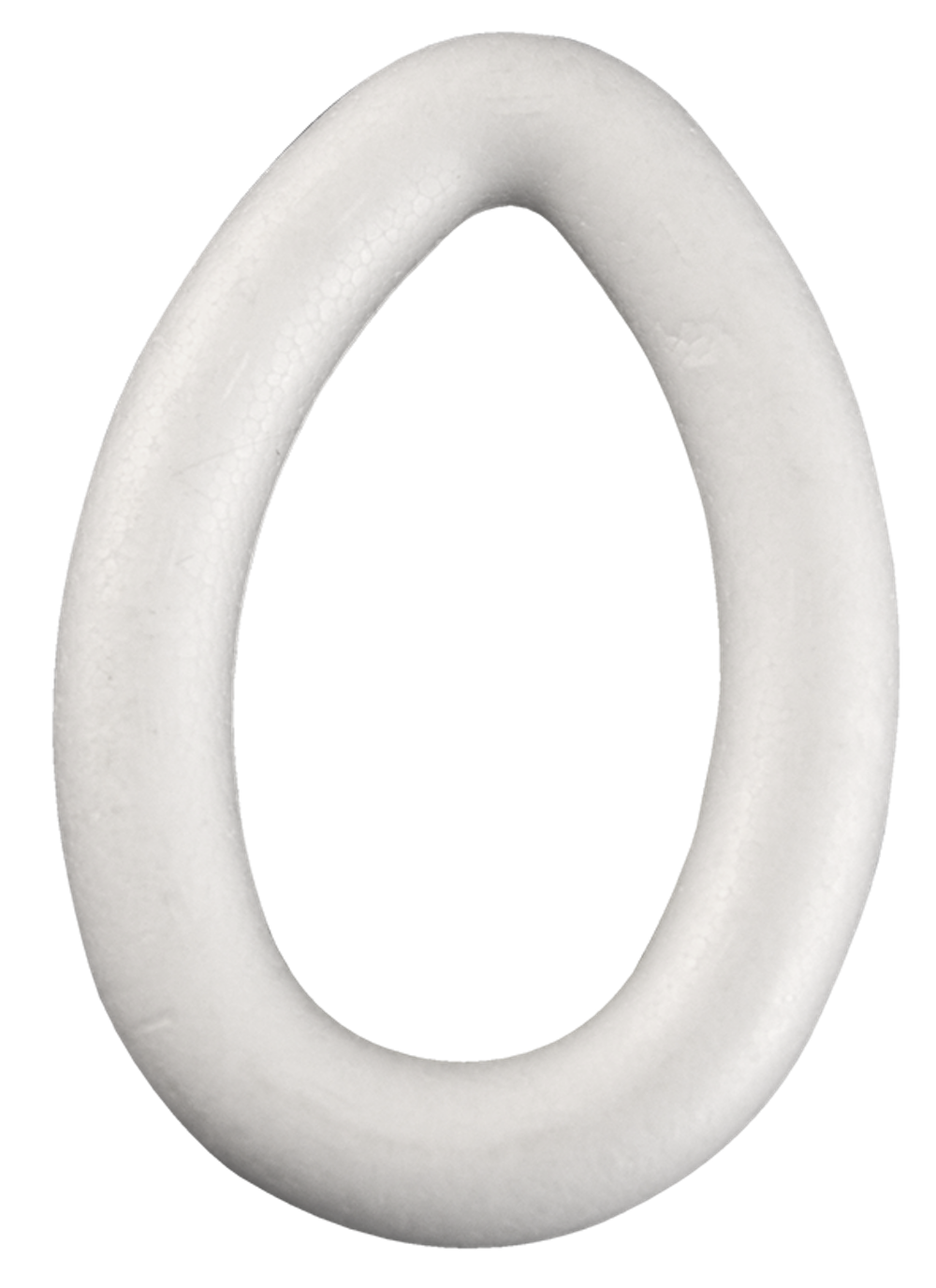 Styroporfigur Rahmen Eierform, Styroporei, 150mm, weiß, 1 Stück