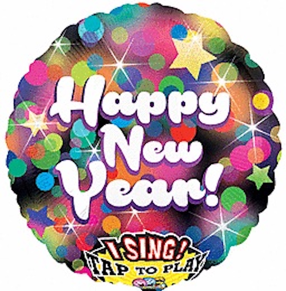 Musikballon - Happy New Year - 71cm