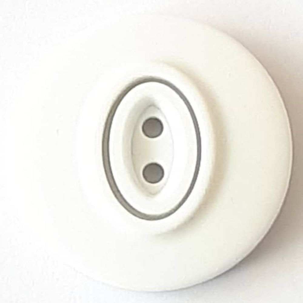 Polyamidknopf, Knopflöcher eingebettet in Oval mit 2 Löchern